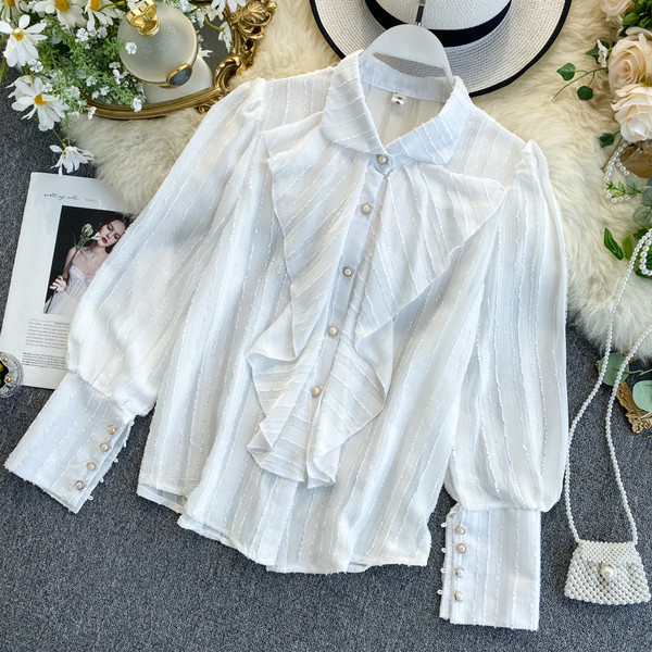 Modern női ing békával, három színben