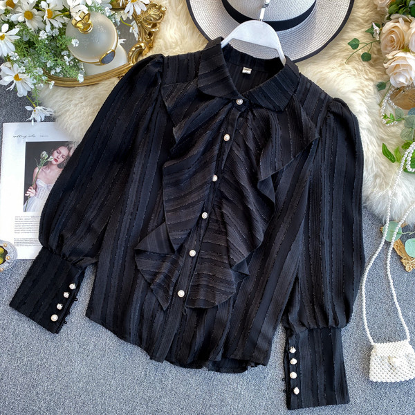 Modern női ing békával, három színben