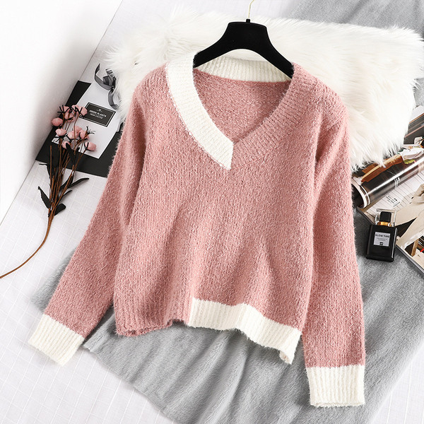 Νεο μοντέλο γυναικείο πουλόβερ σε ροζ χρώμα