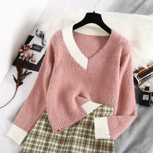 Νεο μοντέλο γυναικείο πουλόβερ σε ροζ χρώμα