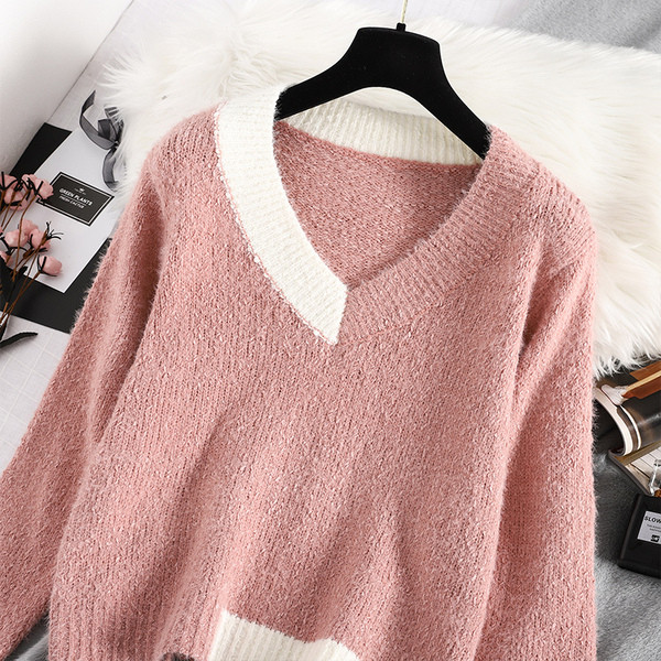 Νεο μοντέλο γυναικείο πουλόβερ σε ροζ χρώμα