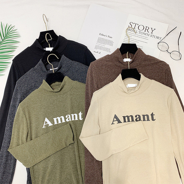 Modern női blúz fényes hatású pólógallérral