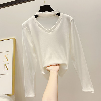 Bluză de damă cu decolteu spitz în patru culori