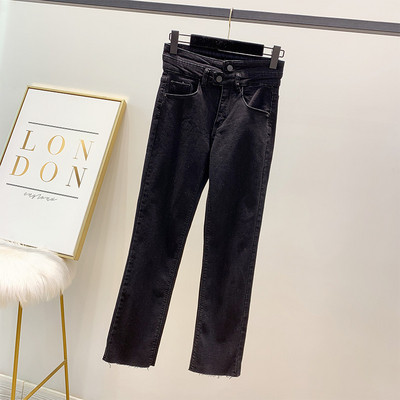 Modern női farmer magas derékkal, kék és fekete színben