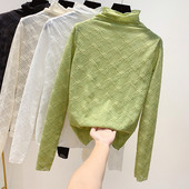 Női blúz, magas pólógallér négy színben