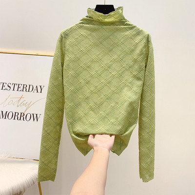 Női blúz, magas pólógallér négy színben