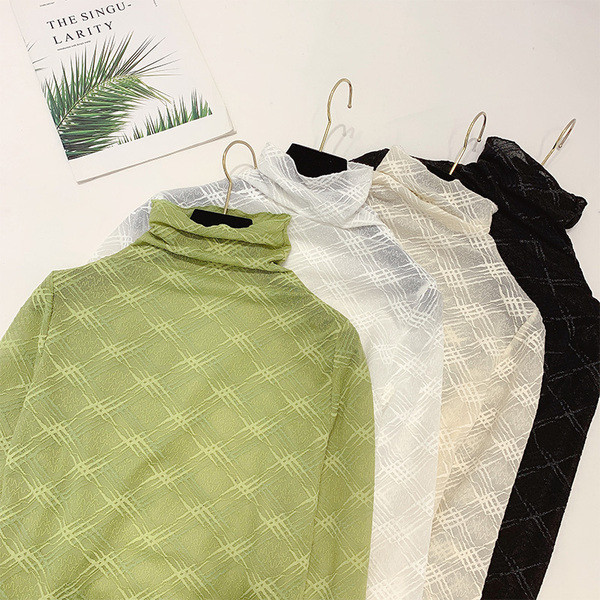 Női blúz, magas pólógallér négy színben