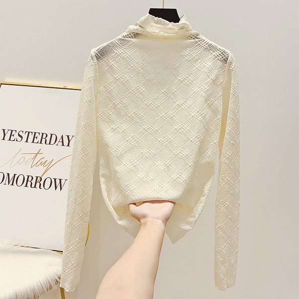 Női blúz, magas pólógallér négy színben