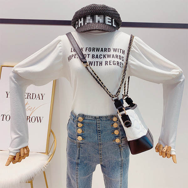 Női alkalmi blúz fehér, fekete és barna színben