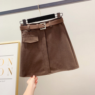 Modern női szoknya övvel három színben