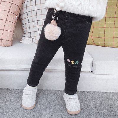 Modern gyerek leggings lányoknak fekete és kék rátéttel