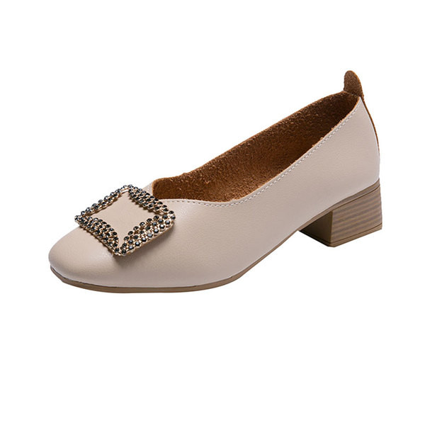 Alkalmi női cipő vastag sarkú fém elemmel több színben