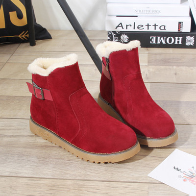 Női téli csizma puha béléssel, piros, fekete és narancs színben