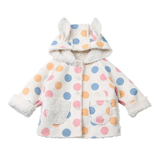 Napi gyerekkabát gombokkal és puha béléssel lányoknak két színben