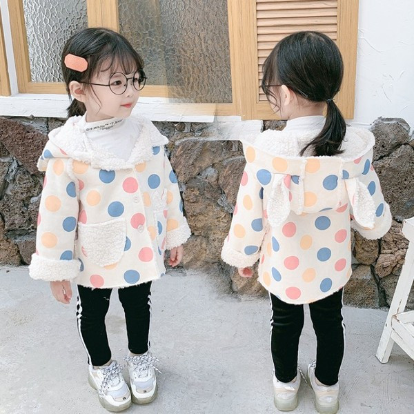 Napi gyerekkabát gombokkal és puha béléssel lányoknak két színben