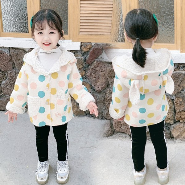 Napi gyerekkabát gombokkal és puha béléssel lányoknak két színben