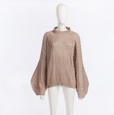 Alkalmi női pulóver polo gallérral, zöld, barna, sárga, fekete és bézs színben