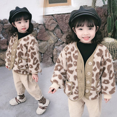 Παιδικό καθημερινό μπουφάν για κορίτσια με κουμπιά