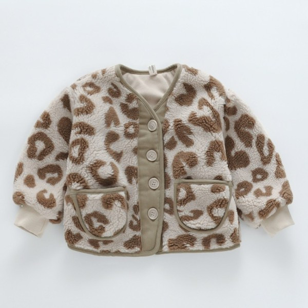 Παιδικό καθημερινό μπουφάν για κορίτσια με κουμπιά 