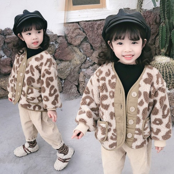 Παιδικό καθημερινό μπουφάν για κορίτσια με κουμπιά 