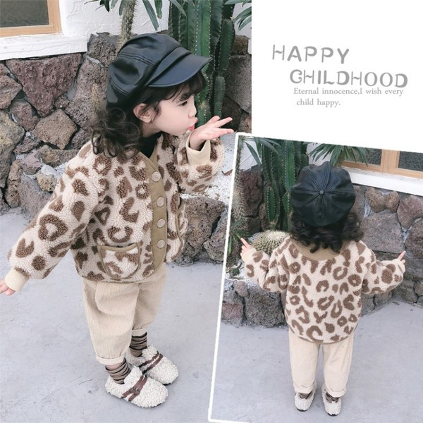 Παιδικό καθημερινό μπουφάν για κορίτσια με κουμπιά 