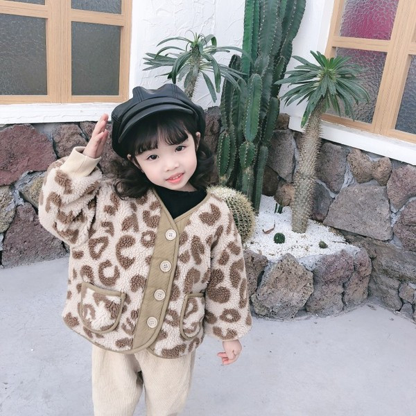 Παιδικό καθημερινό μπουφάν για κορίτσια με κουμπιά 