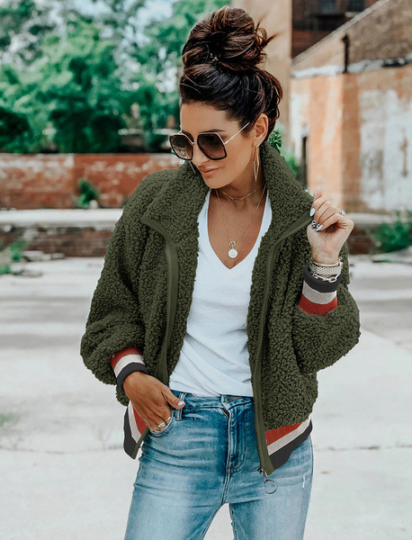 Modern női pulóver három színben cipzárral