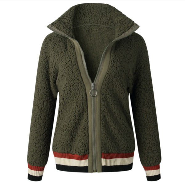 Modern női pulóver három színben cipzárral