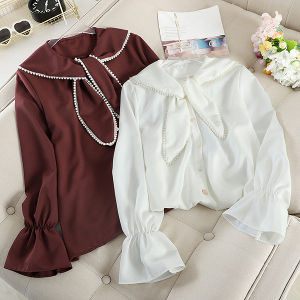 Modern női ing gombokkal, négy színben