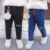 Új modell gyerek leggings lányoknak fekete és kék színben