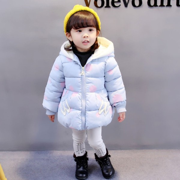 Μοντέρνο γυναικείο μπουφάν με κουκούλα για κορίτσια σε μπλε και ροζ χρώμα