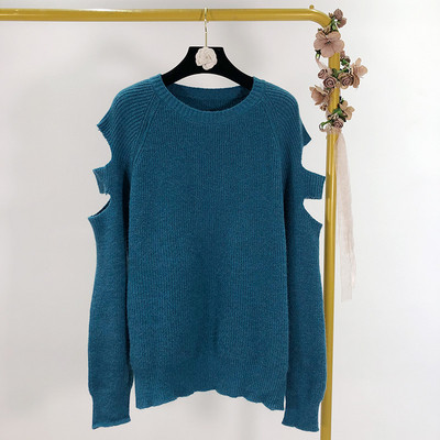 Γυναικείο πουλόβερ με κομμένα μοτίβα σε διάφορα χρώματα