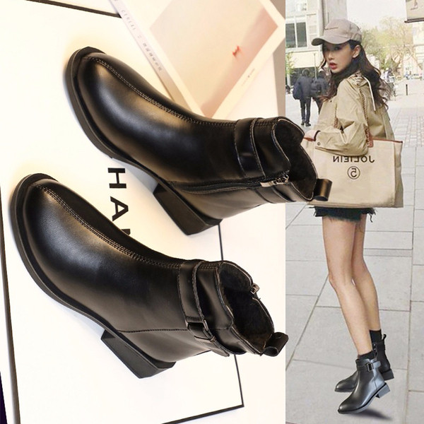 Női csizma fekete színben, öko bőrből