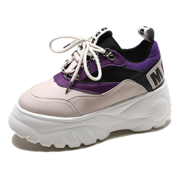 Modern női tornacipő magas talppal több színben