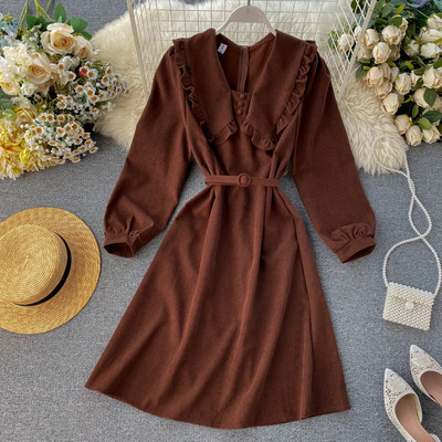 Modern női ruha övvel három színben