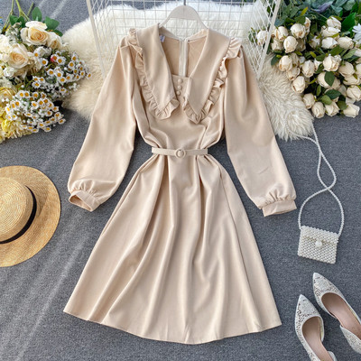 Modern női ruha övvel három színben