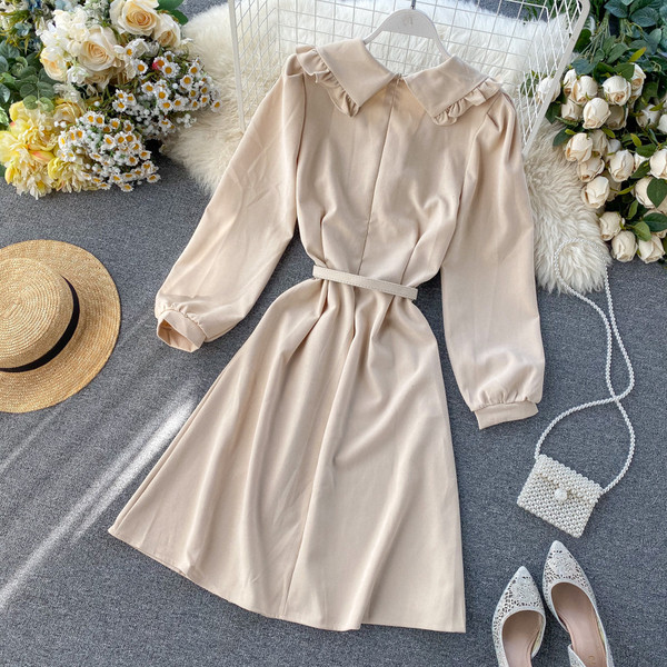 Modern női ruha övvel három színben