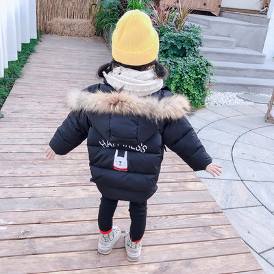 Modern gyerekkabát lányoknak kapucnival