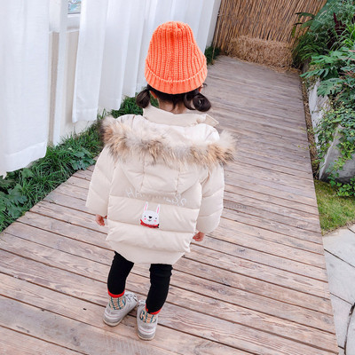 Modern gyerekkabát lányoknak kapucnival