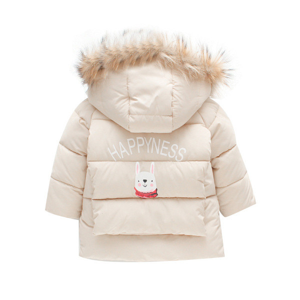 Modern gyerekkabát lányoknak kapucnival