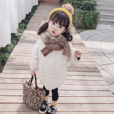 Modern, kapucnis gyerekkabát lányoknak rózsaszín, narancssárga és bézs színben