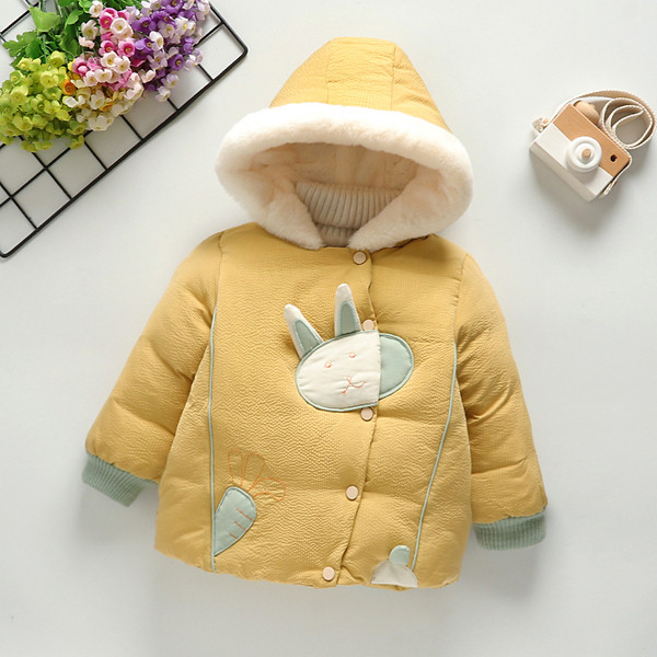 Új modellű gyerek téli kabát kapucnival több színben lányoknak