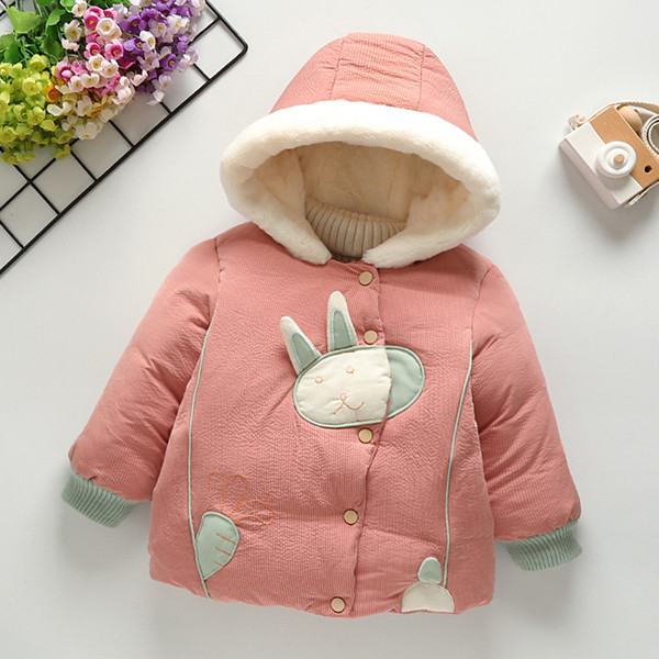 Új modellű gyerek téli kabát kapucnival több színben lányoknak