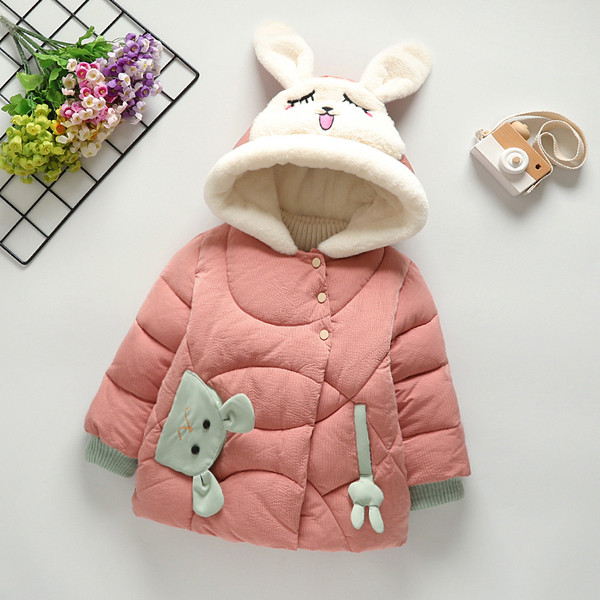 Μοντέρνο παιδικό μπουφάν με τρισδιάστατο στοιχείο για κορίτσια - πολλά χρώματα