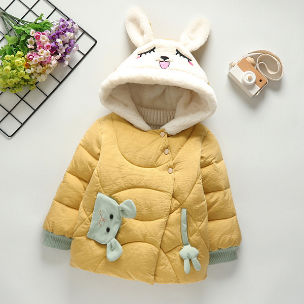 Μοντέρνο παιδικό μπουφάν με τρισδιάστατο στοιχείο για κορίτσια - πολλά χρώματα