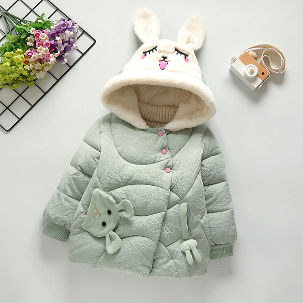 Μοντέρνο παιδικό μπουφάν με τρισδιάστατο στοιχείο για κορίτσια - πολλά χρώματα