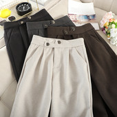 Divatos női nadrág magas derékkal, zsebekkel több színben