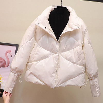 Стилно дамско зимно яке с копчета и цип в четири цвята