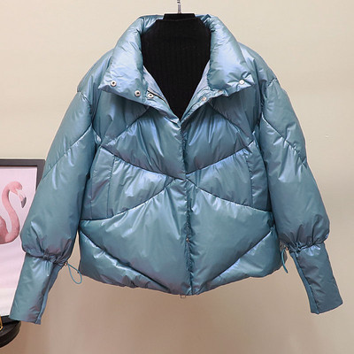 Стилно дамско зимно яке с копчета и цип в четири цвята