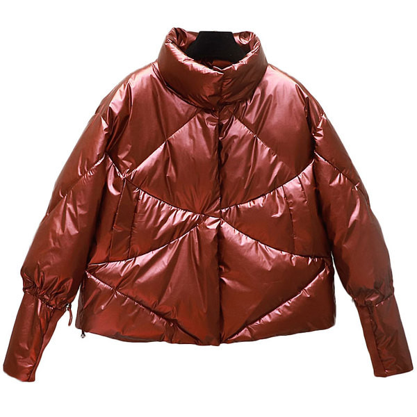 Стилно дамско зимно яке с копчета и цип в четири цвята